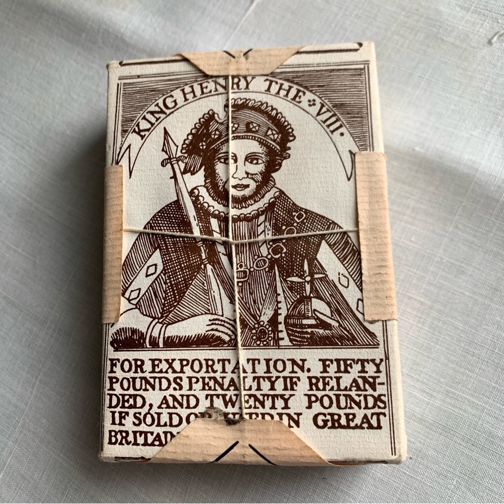 Vintage Reproduction King Henry VIII Playing Cards